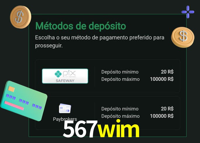 O cassino 567wim oferece uma grande variedade de métodos de pagamento